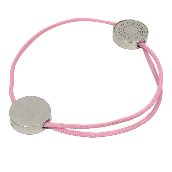 Hermes HERMES Serie Cord Bracelet Pink Silver aq9851 10007772 - Picture 1 of 3